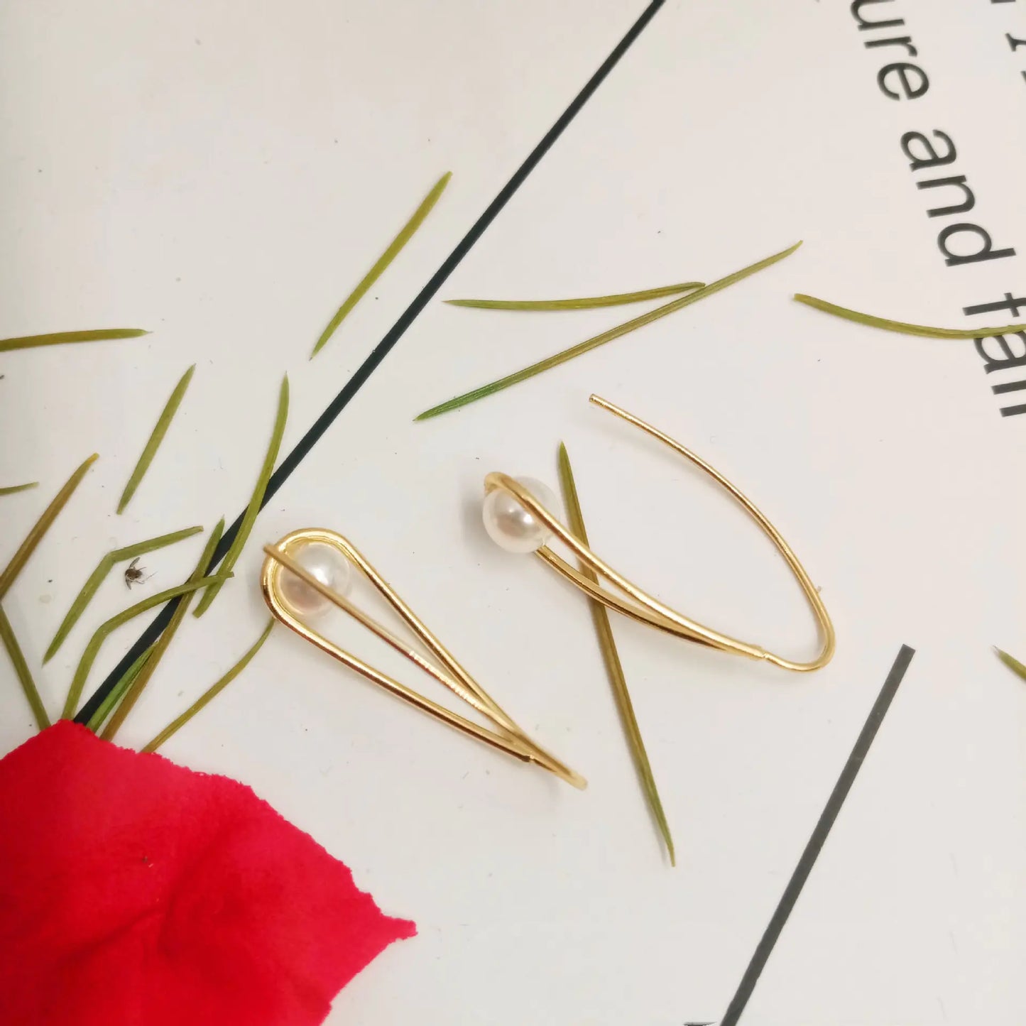 Korean Minimalist Pearl Earrings and Baroque Studs
