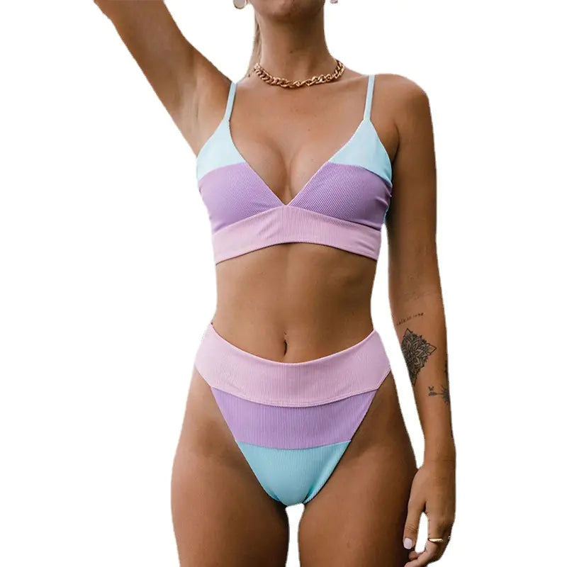 Mu Zhi 2022 High-Waisted Bikini with Unique Fabric