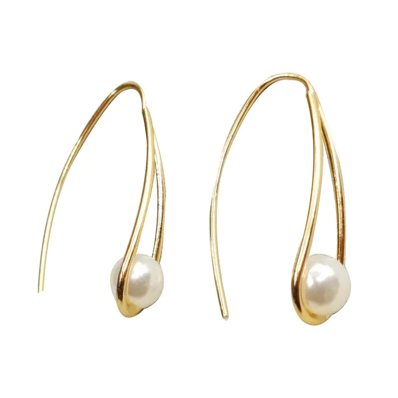Korean Minimalist Pearl Earrings and Baroque Studs