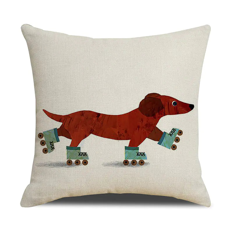 Christmas White Animal Print Pillowcase