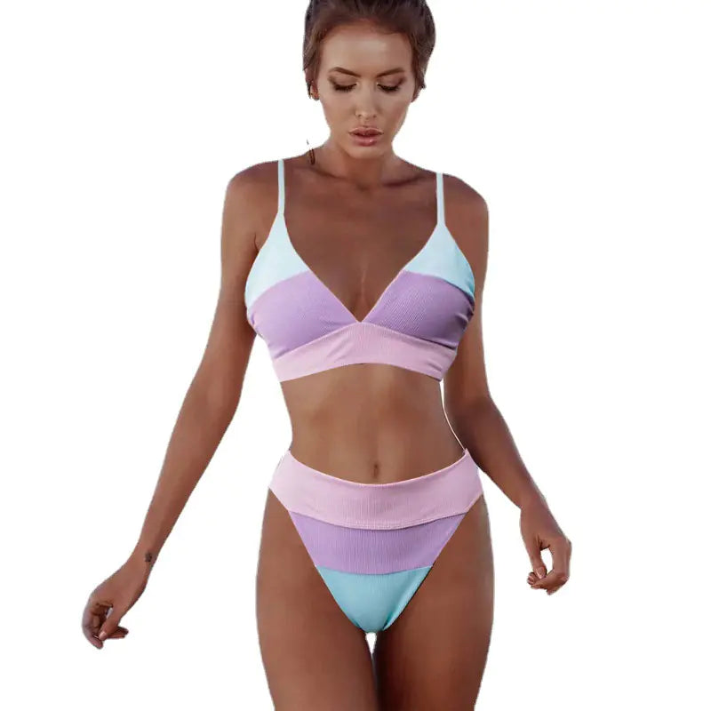 Mu Zhi 2022 High-Waisted Bikini with Unique Fabric