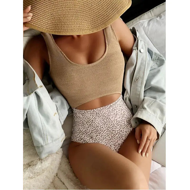 2023 New High-Waist U-Shaped Bikini Swimsuit for Women