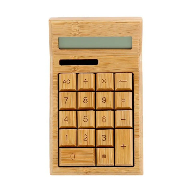 Eco-Friendly Bamboo Solar Calculator