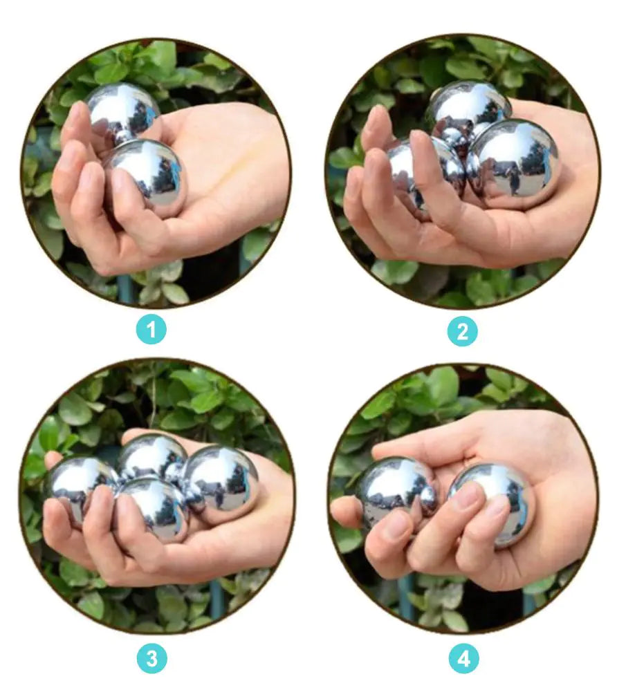 Stainless Steel Hollow Fitness Ball, Steel Hand Ball