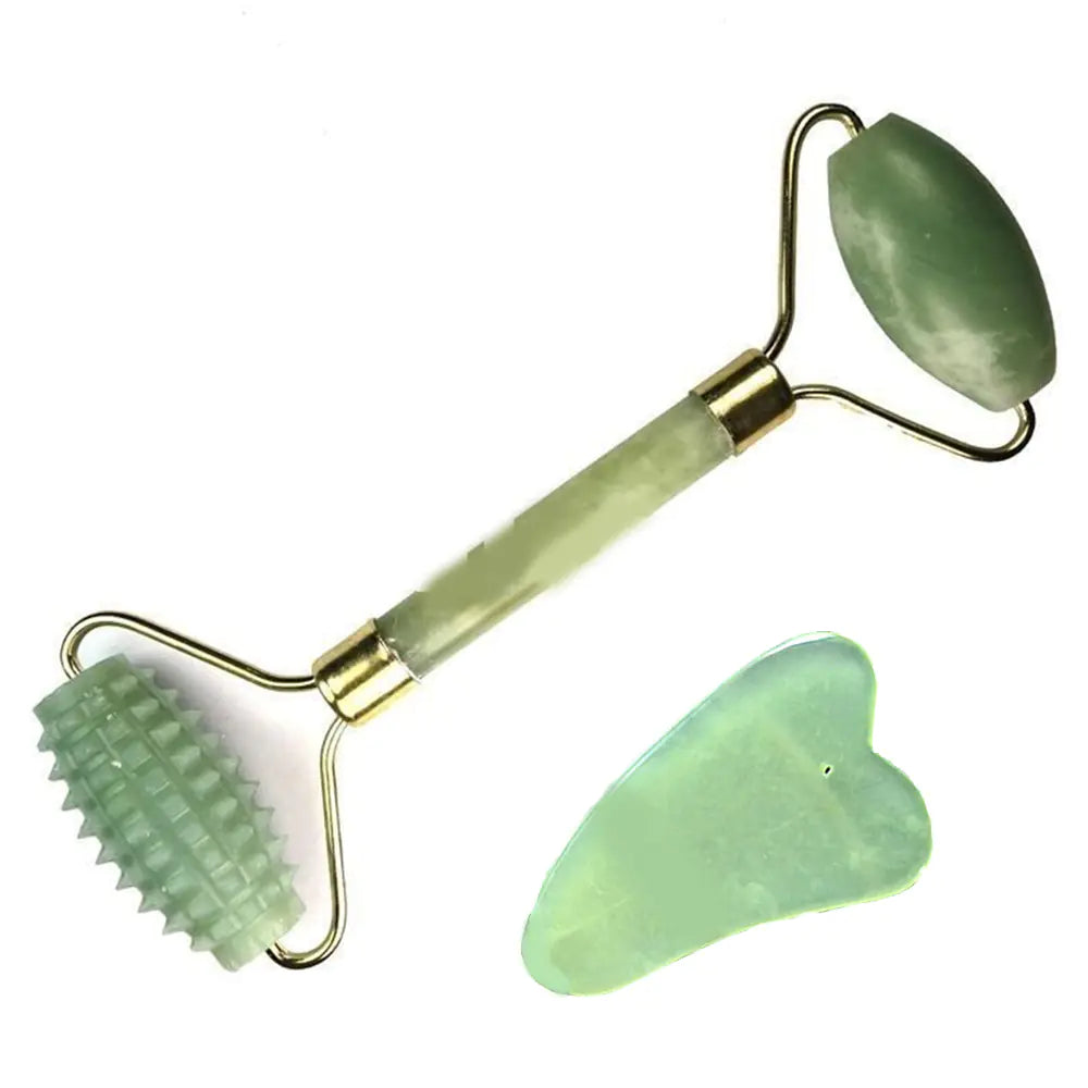 Jade Beauty Roller and Gua Sha Massager Tool