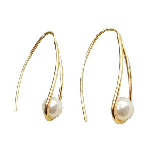 Korean Minimalist Pearl Earrings and Baroque Studs