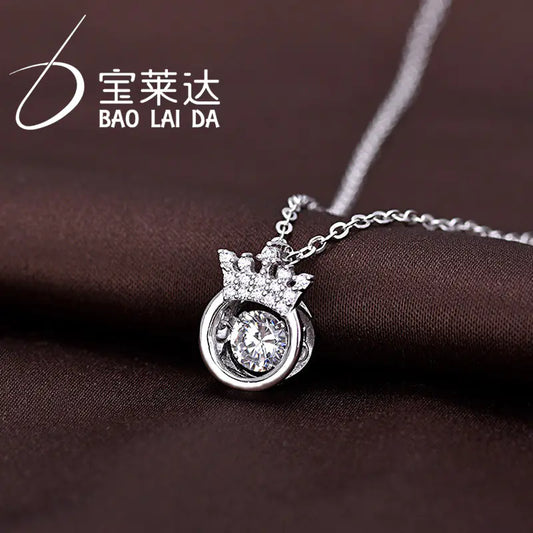 Korean and Japanese Crown Heartbeat Necklace